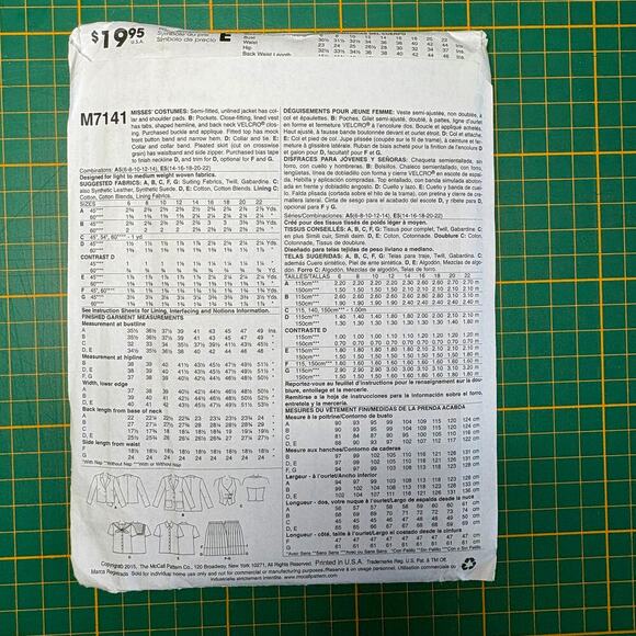 McCall's Costumes Misses School Girl Uniform Anime Sailor M7141 SZ 6-14 New - Picture 3 of 5